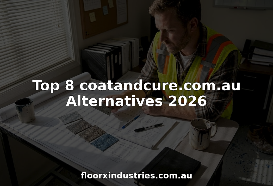 Contractor comparing epoxy flooring samples