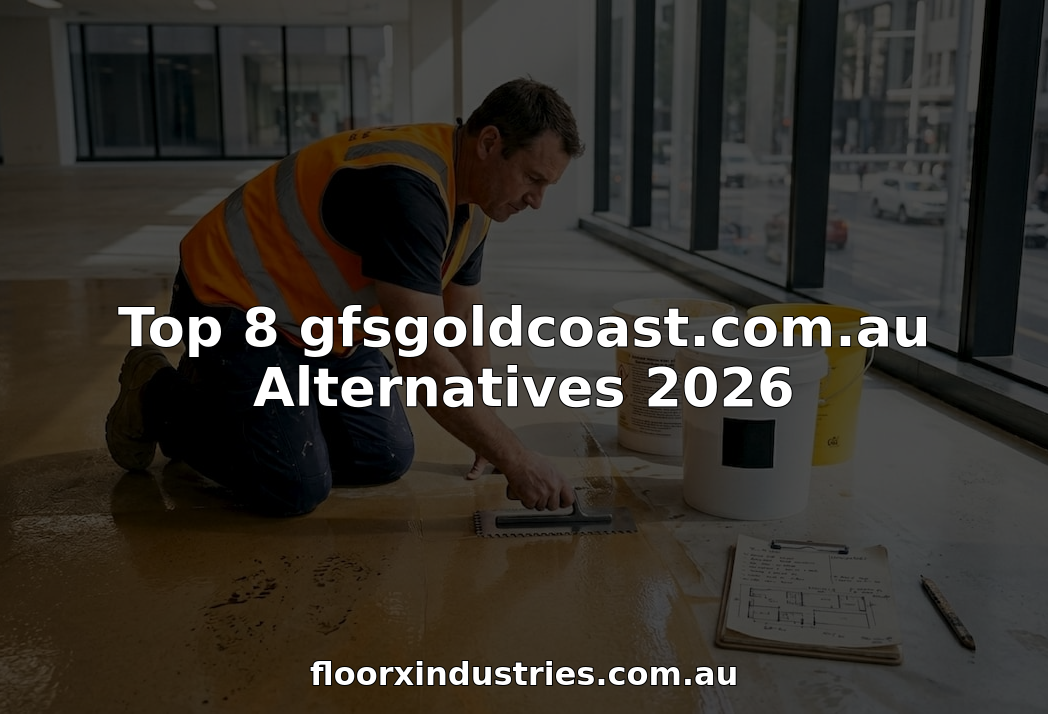 Installer applies epoxy flooring in commercial space